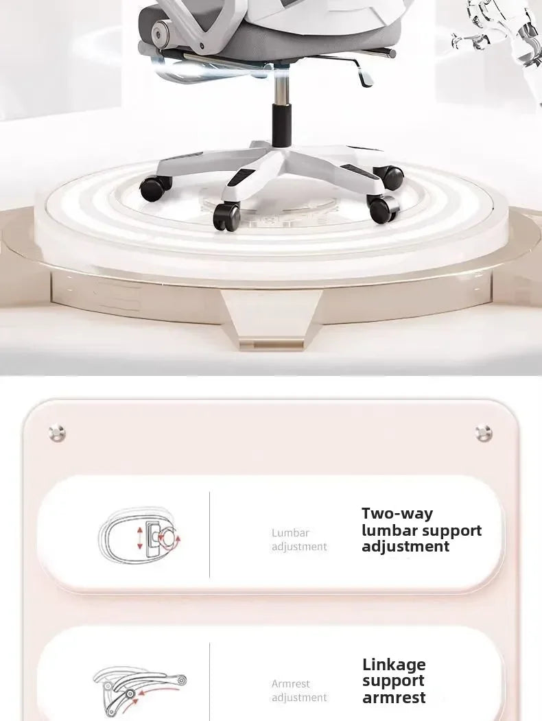 Computer Chair Home Office Chair Comfortable Sedentary Students Gaming Chairs Dormitory Chair Reclining Seat Ergonomic Ufficio