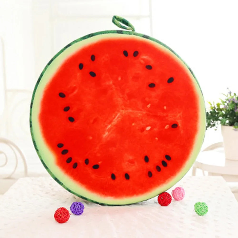 Cartoon Fruits Print Round Bar Chair Cushion Cover Anti-Slip Seat Cushion Slipcover Soft Stool Cushion Covers Slipcover