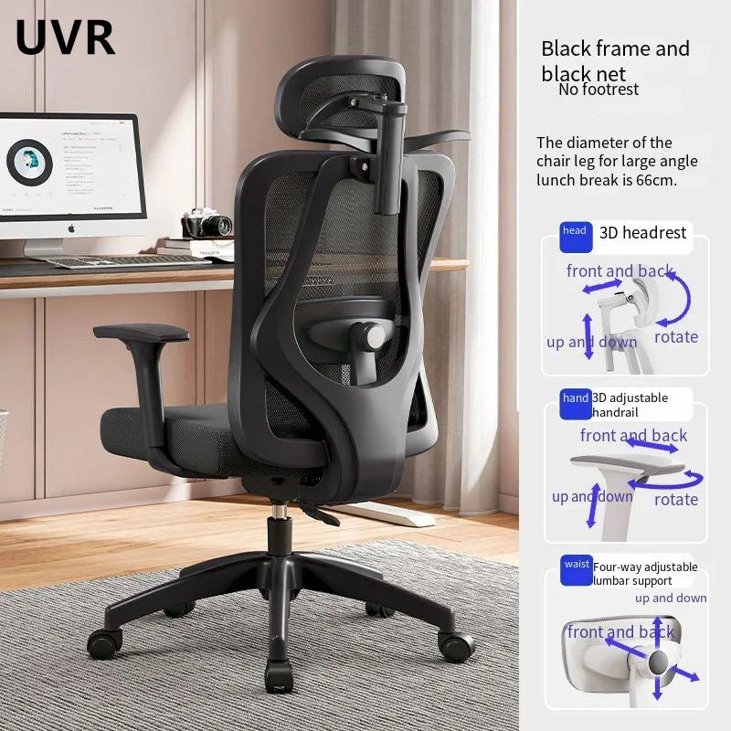 UVR Gaming Computer Chair Sitting Comfort Reclining Boss Chair Breathable Mesh Staff Chair Ergonomic Design Office Chair