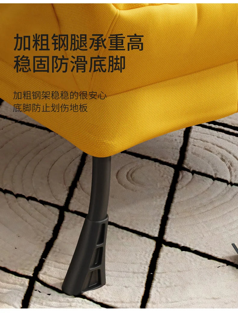 Sofa Chair Home Recreational Computer Chair Balcony Reclining Chair Backrest Small Sofa Chairs Washable  Cotton and Linen