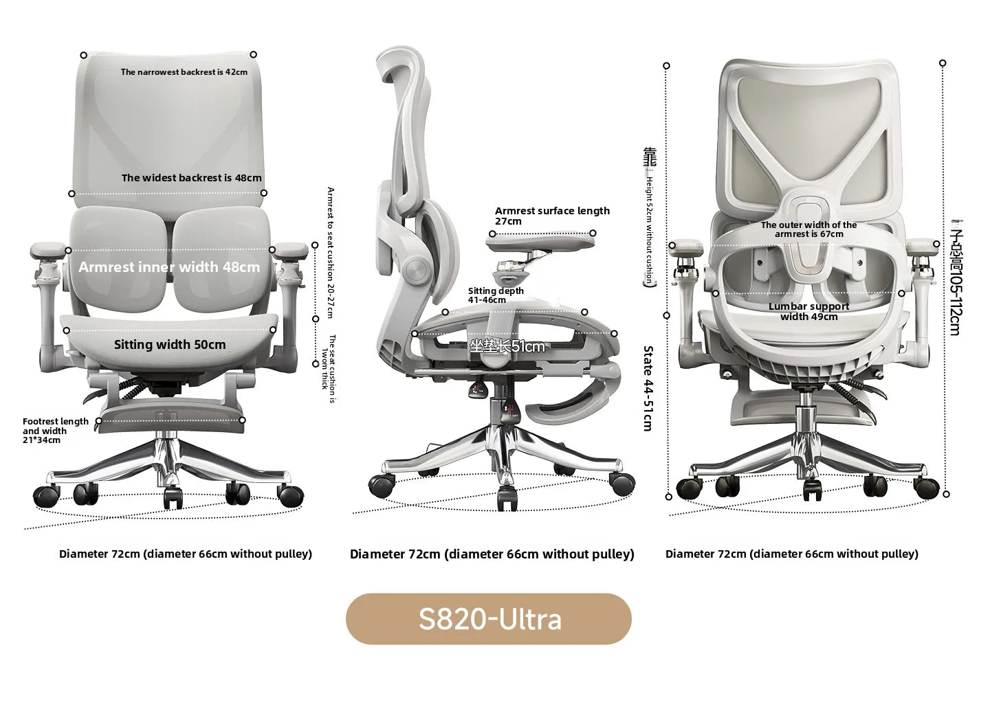 Ergonomic Chair for Long Sitting Comfort Office Computer Chair with Lumbar Support Gaming Chair for Home