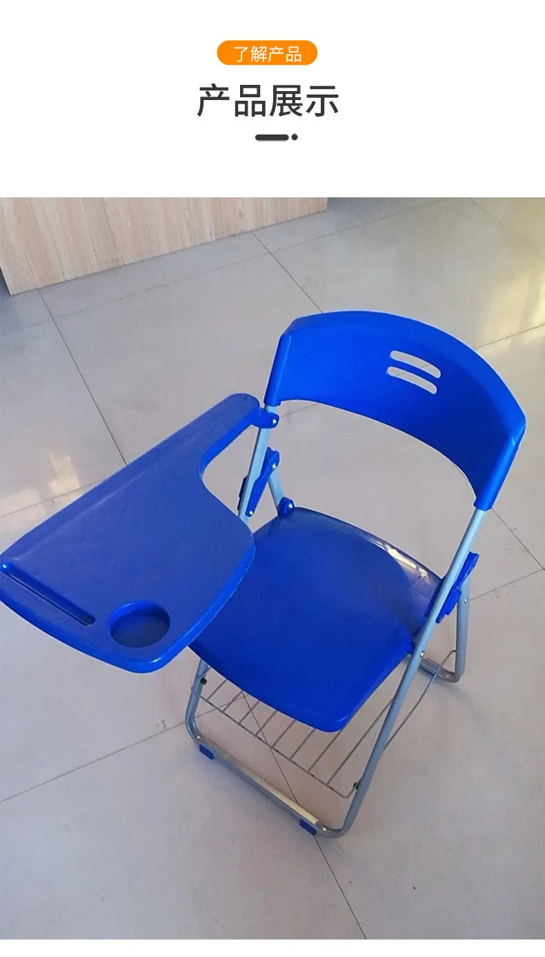 H2O Training Chair Meeting Learning Writing Chair Integrated Training Chair With Writing Board Folding Training Chair Hot New