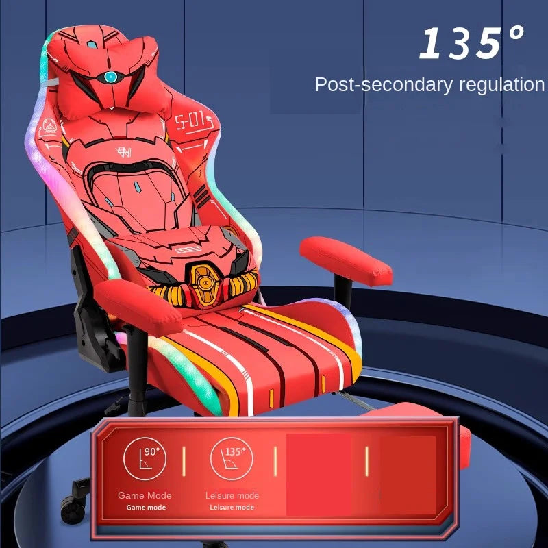 Red helium Star Gaming Chair Boys Home Office Computer Chair Ergonomic Chair Swivel Lift Adjustable Backrest Chaise Gaming