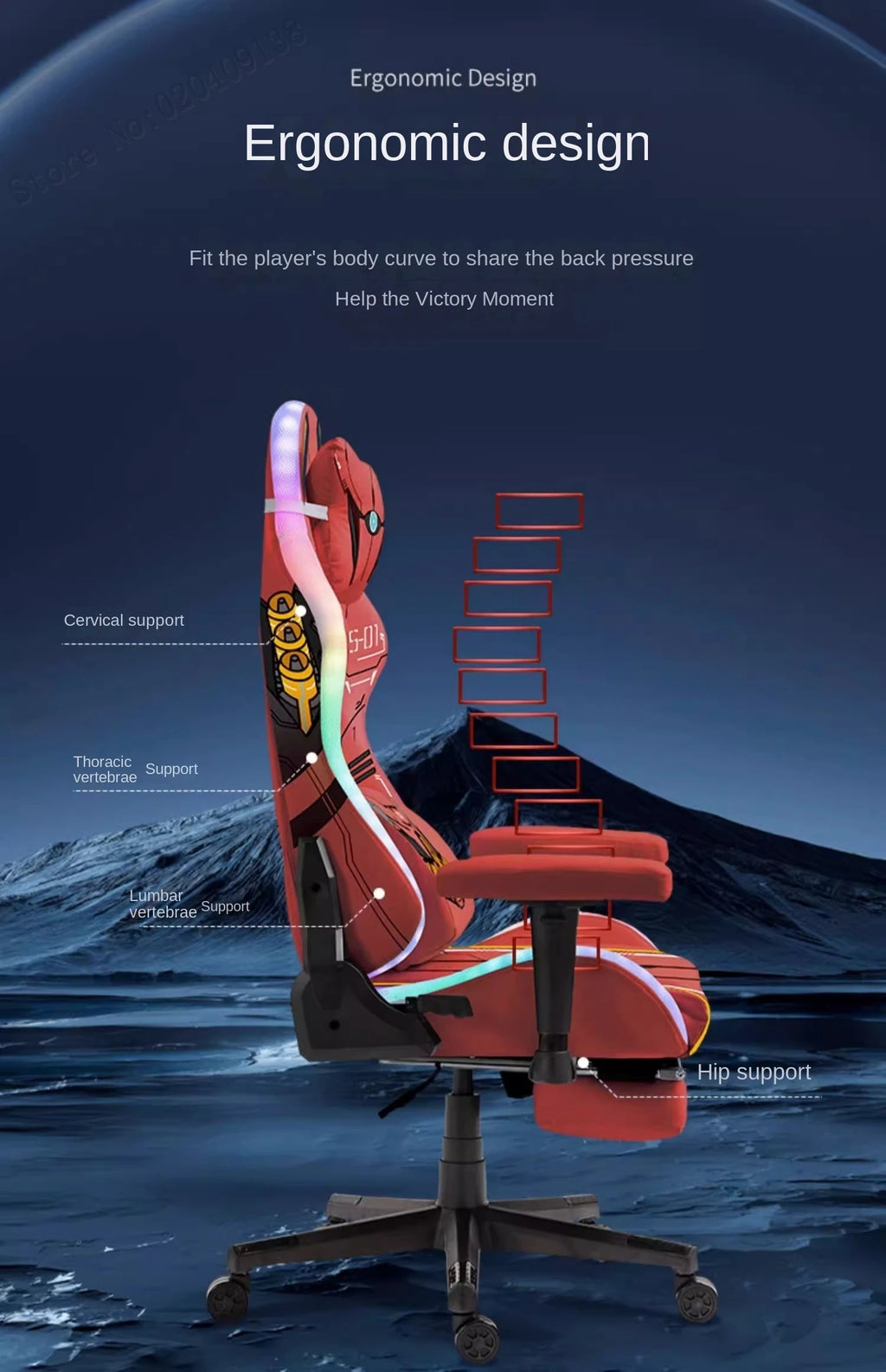 Red helium Star Gaming Chair Boys Home Office Computer Chair Ergonomic Chair Swivel Lift Adjustable Backrest Chaise Gaming