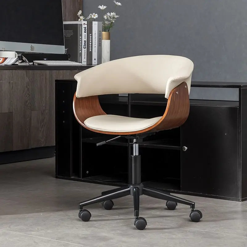 Office Computer Chair Home Comfortable Long-term Sitting Solid Wood Lift Swivel Chair Staff Office Boss Chair Study Chairs