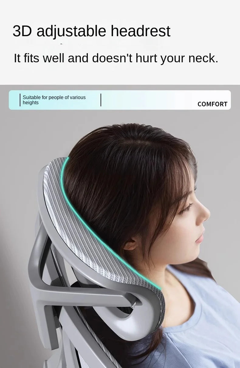 Adjustable Ergonomic Office Chair with Lumbar Support, Breathable Mesh Back, Soft Seat, and Tilt Function for Extended Sitting