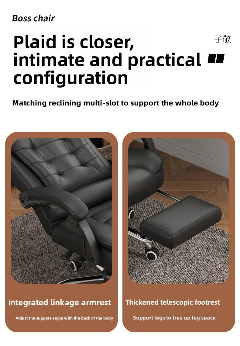 Computer chair Household comfortable boss chair Lifting swivel chair Recumbent back office chair