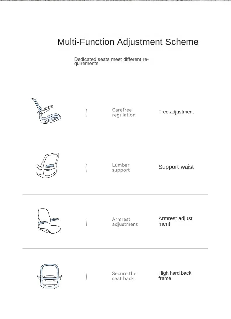 Ergonomic office chair, suitable for comfortable and sedentary work, breathable office preferred.