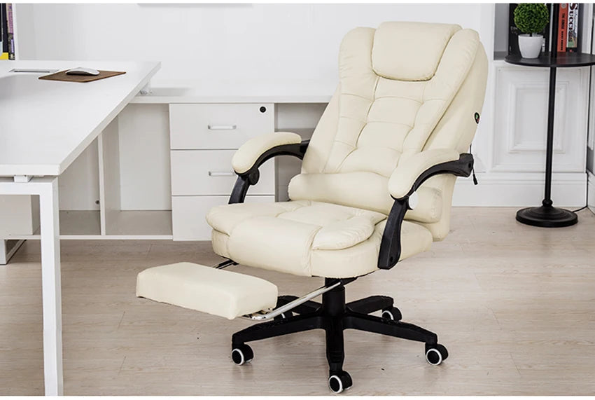 Office Boss Chair Ergonomic Computer Gaming Chair Internet Cafe Seat Household Reclining Seven-point massage Chair With Footrest
