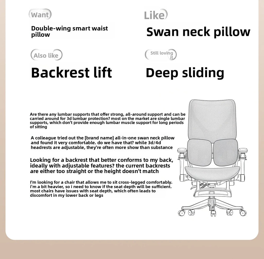 Ergonomic Chair for Long Sitting Comfort Office Computer Chair with Lumbar Support Gaming Chair for Home