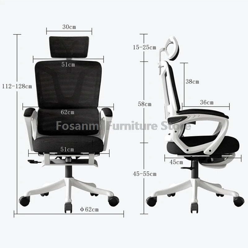 Ergonomic Office Computer Swivel Chair with Lumbar Support Reclining Adjustable Gamer with Comfort Headrest Desk Chairs for Home