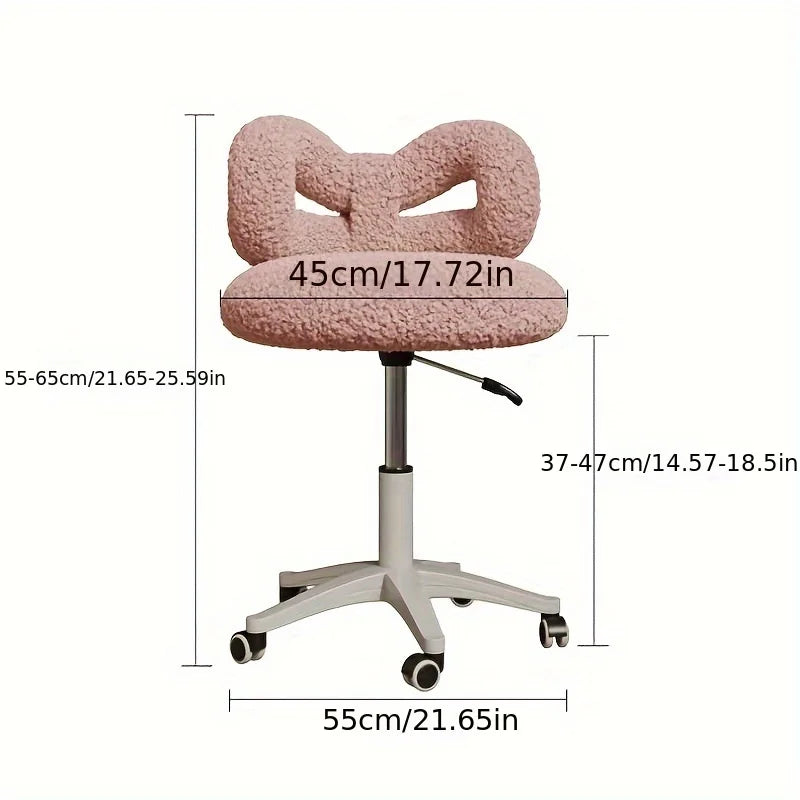 Elegant Modern Swivel Makeup Chair with Aluminum Alloy Base, Upholstered Leather,Adult Minimalist Vanity Seating for Living Room