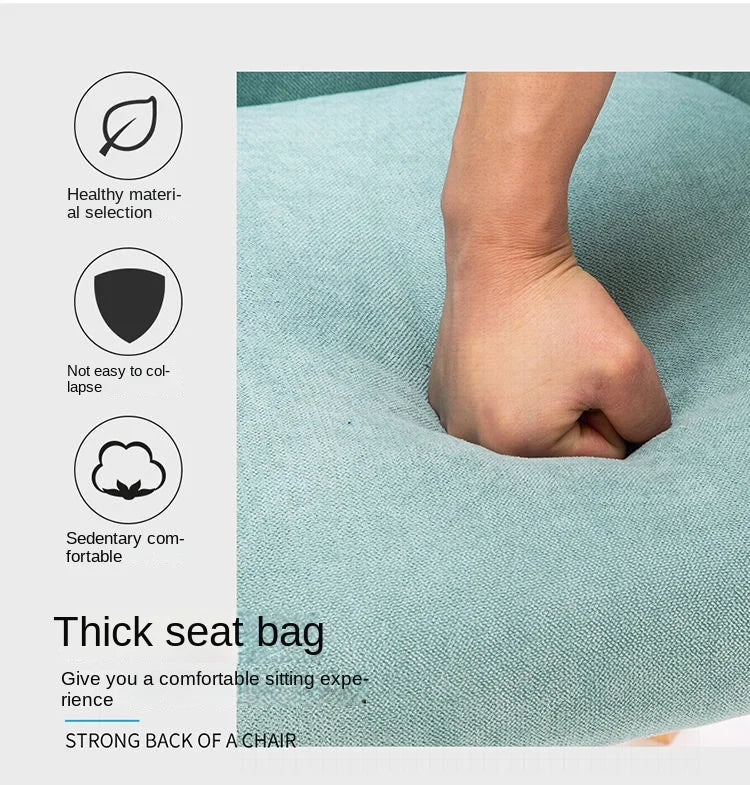 MOMO Scandinavian Simple Small Computer Chair Sedentary Fabric Backrest Chair Study Office Swivel Chair Can Lift Household Chair