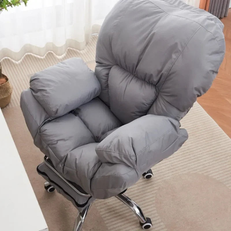 Computer Chair for Long Sitting, Adjustable Backrest Office Chair, Gaming and Study Desk Chair, Ergonomic Support for Women