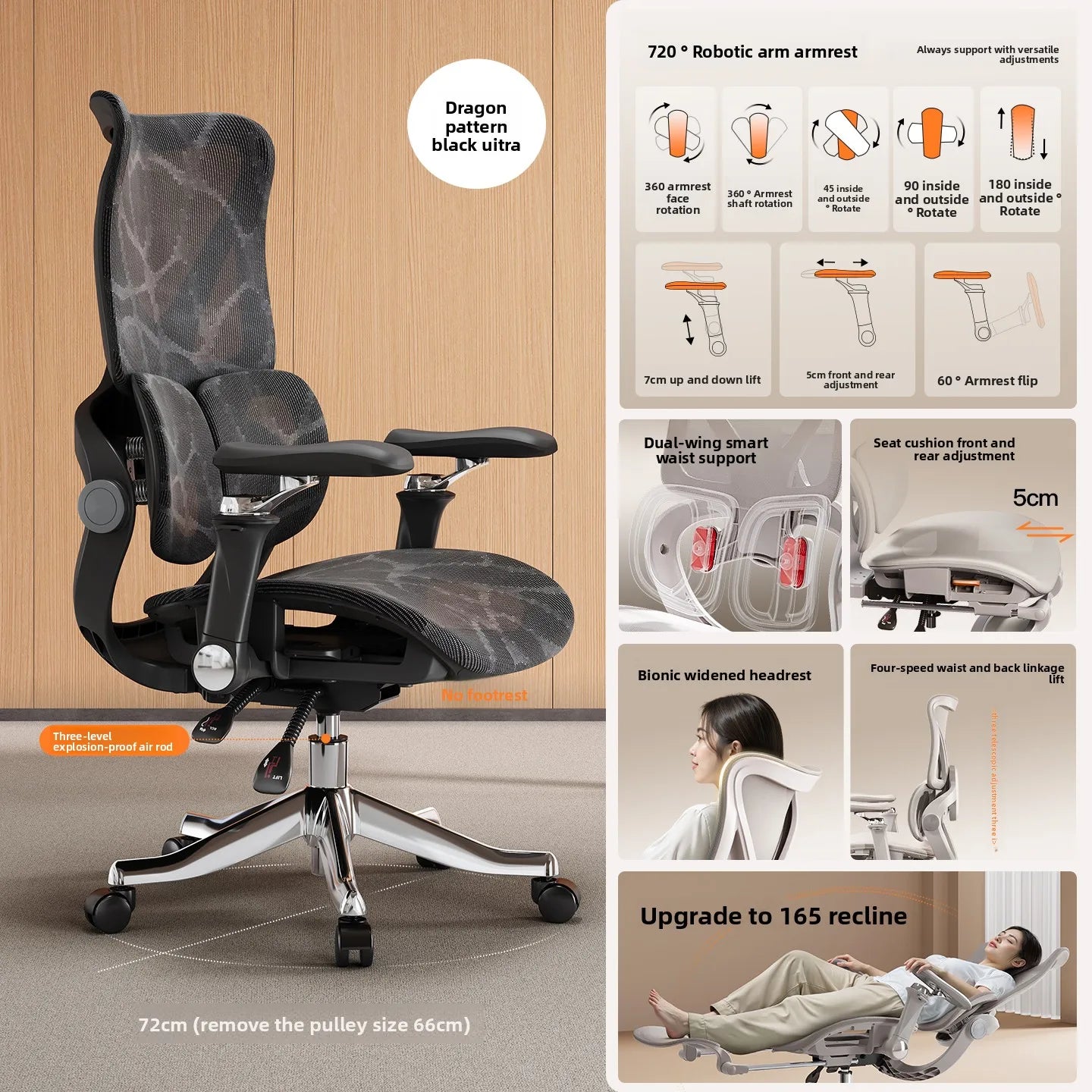 Ergonomic Chair for Long Sitting Comfort Office Computer Chair with Lumbar Support Gaming Chair for Home