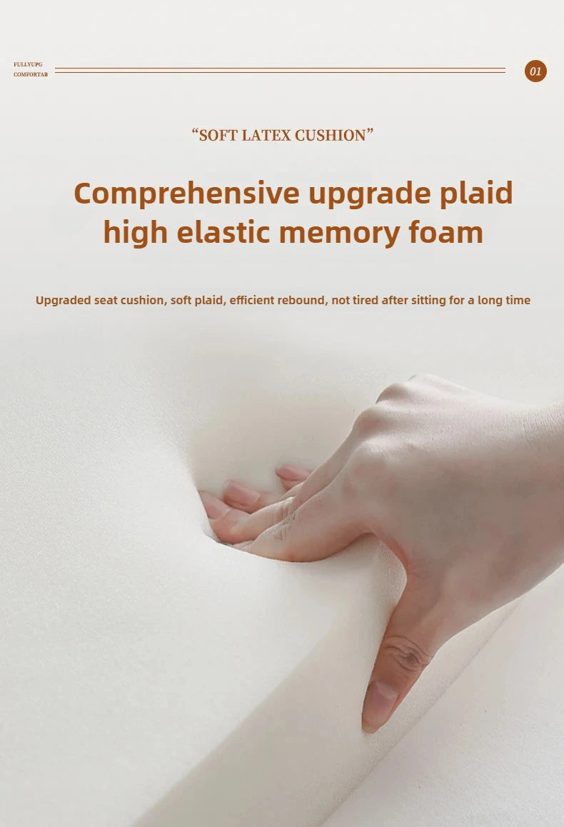 Prolonged Sitting Chair Comfortable Computer Seat Leather Backrest Chair Makeup Stool for Dormitory Study Versatile Seating