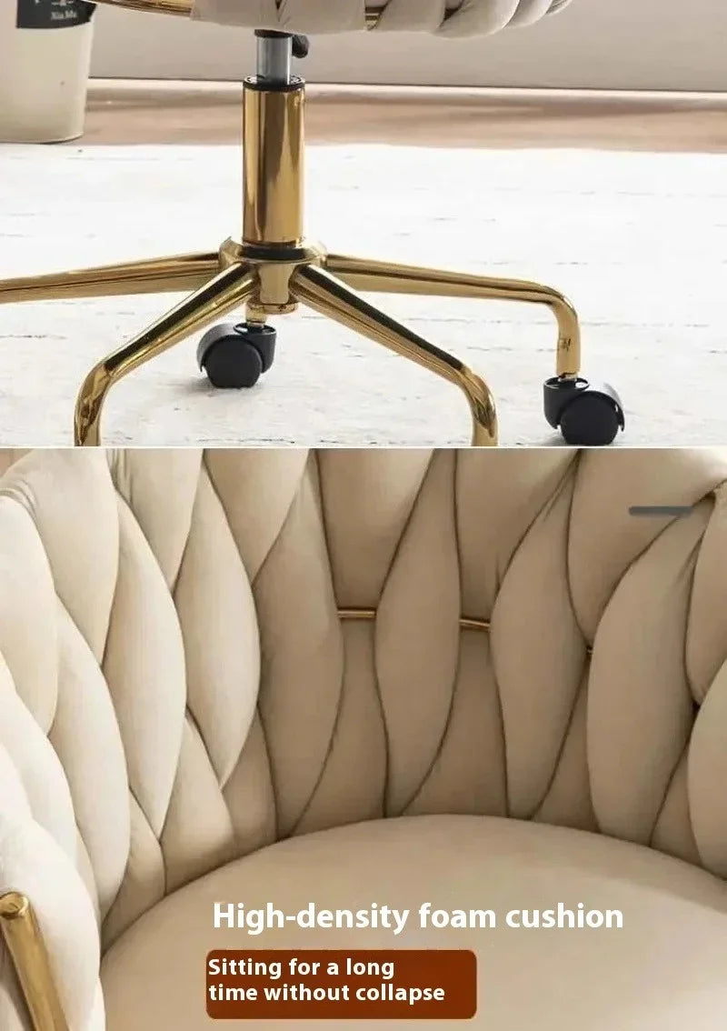 Home Girls Bedroom Makeup Chair, Comfortable for Long Periods of Time Grace Living Room Backrest Lift Swivel Chair JQM Furniture