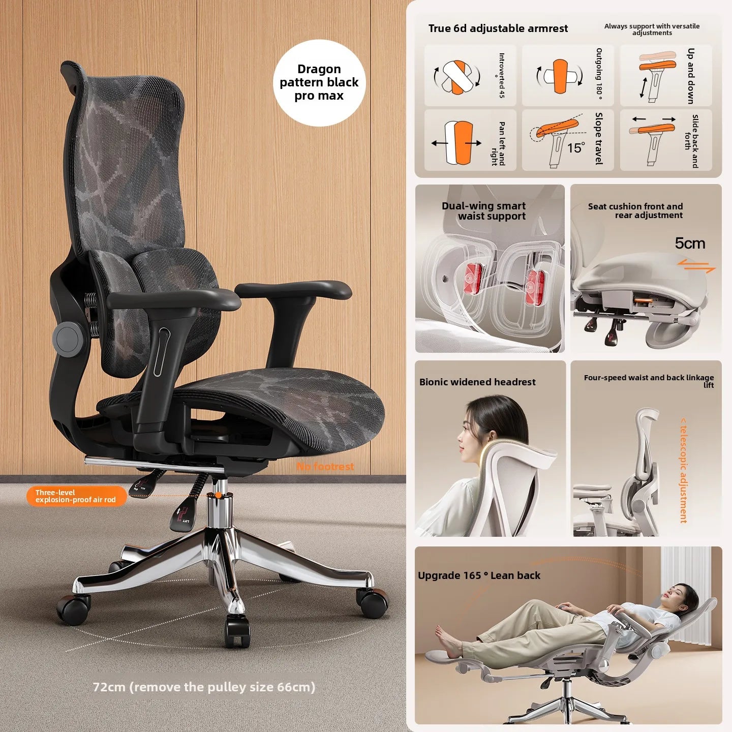 Ergonomic Chair for Long Sitting Comfort Office Computer Chair with Lumbar Support Gaming Chair for Home