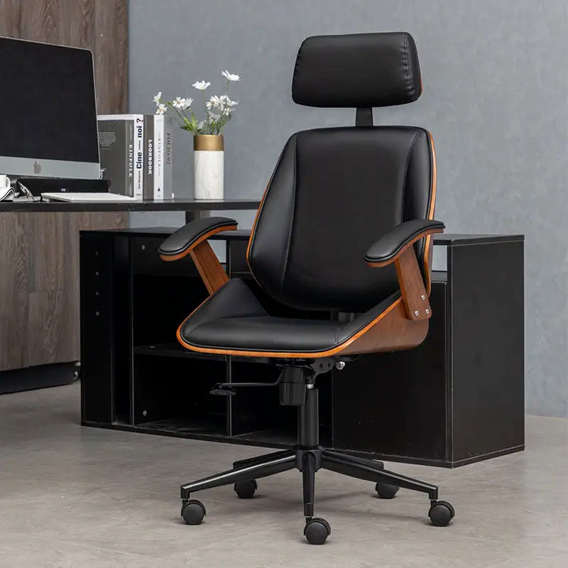 Office Computer Chair Home Comfortable Long-term Sitting Solid Wood Lift Swivel Chair Staff Office Boss Chair Study Chairs