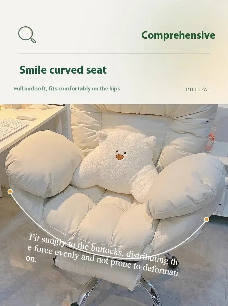 Computer Sofa Chair, Home Comfortable Sedentary Backrest Desk Chair, Anchor Live Broadcast Chair, Bedroom Office Chair Fauteuil