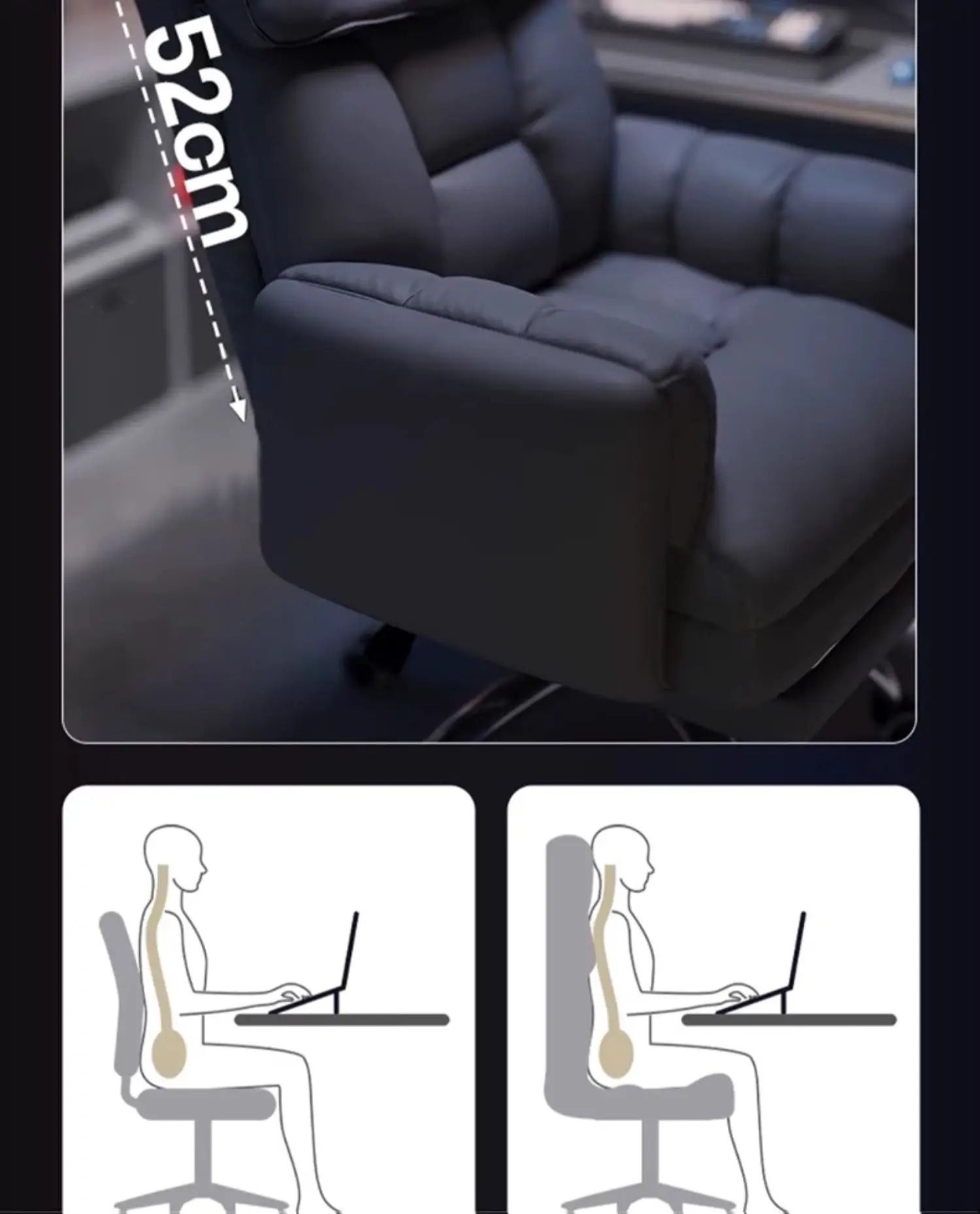 Headrest Ergonomic Office Chair Back Support Adjustable Gaming Office Chair Comfortable Computer Cadeira De Gamer Furniture