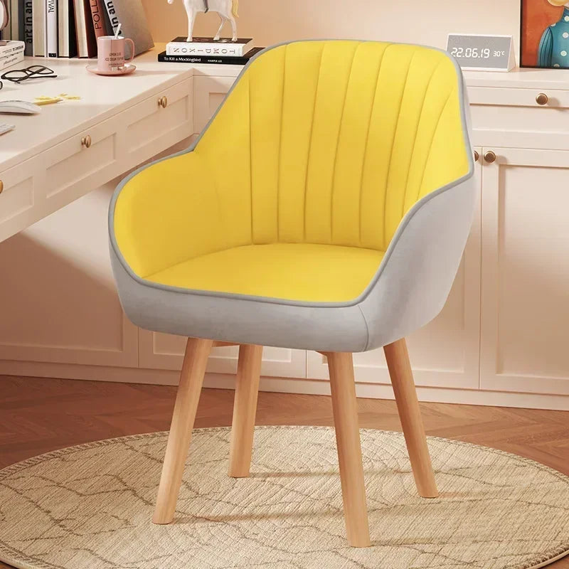 Prolonged Sitting Chair Comfortable Computer Seat Leather Backrest Chair Makeup Stool for Dormitory Study Versatile Seating