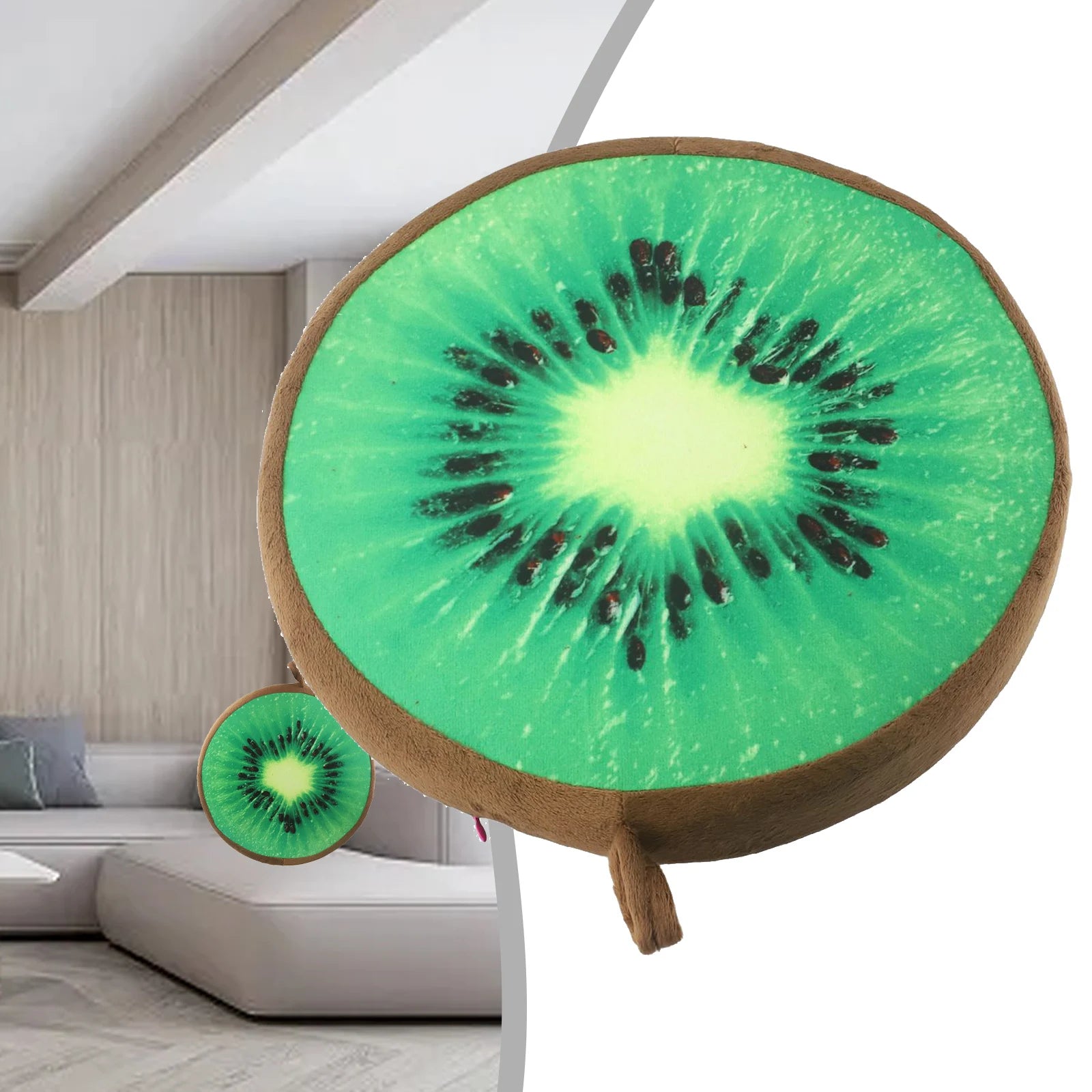 Cartoon Fruits Print Round Bar Chair Cushion Cover Anti-Slip Seat Cushion Slipcover Soft Stool Cushion Covers Slipcover