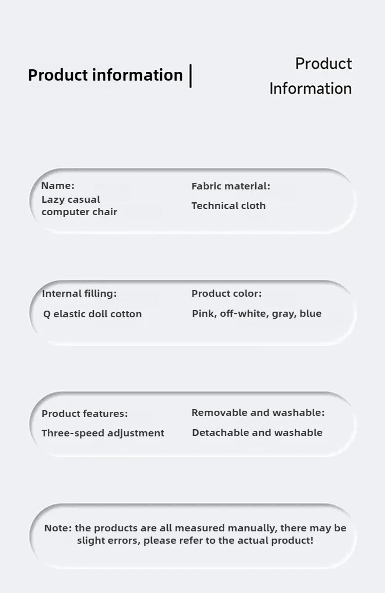 Computer Chair for Long Sitting, Adjustable Backrest Office Chair, Gaming and Study Desk Chair, Ergonomic Support for Women