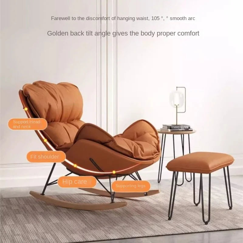 Light Luxury Leisure Style Rocking Lounge Chair Can Be Used For Balcony Rocking Chair Living Room Single Casual Lazy Sofa New