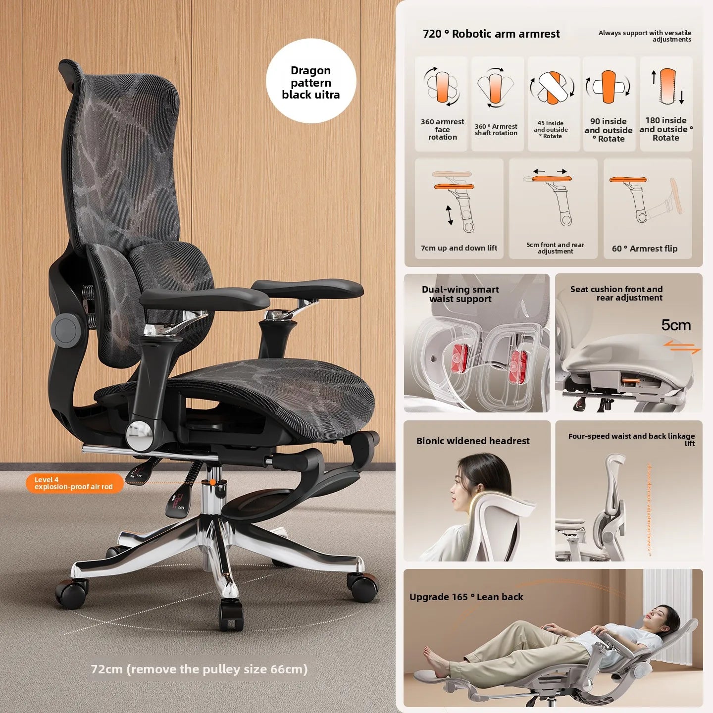 Ergonomic Chair for Long Sitting Comfort Office Computer Chair with Lumbar Support Gaming Chair for Home