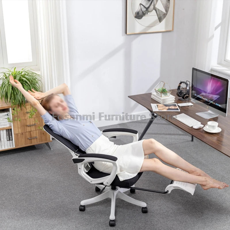 Ergonomic Office Computer Swivel Chair with Lumbar Support Reclining Adjustable Gamer with Comfort Headrest Desk Chairs for Home