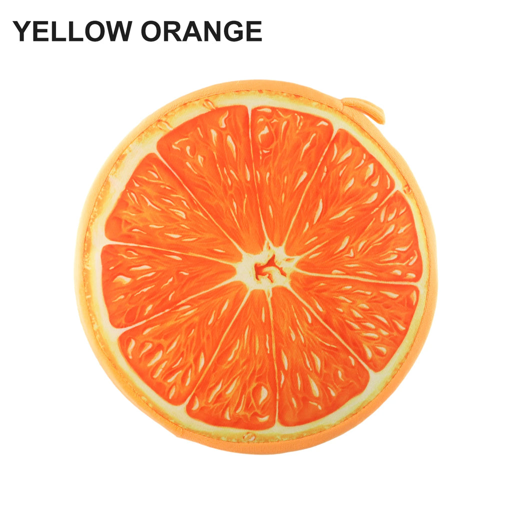 Cartoon Fruits Print Round Bar Chair Cushion Cover Anti-Slip Seat Cushion Slipcover Soft Stool Cushion Covers Slipcover