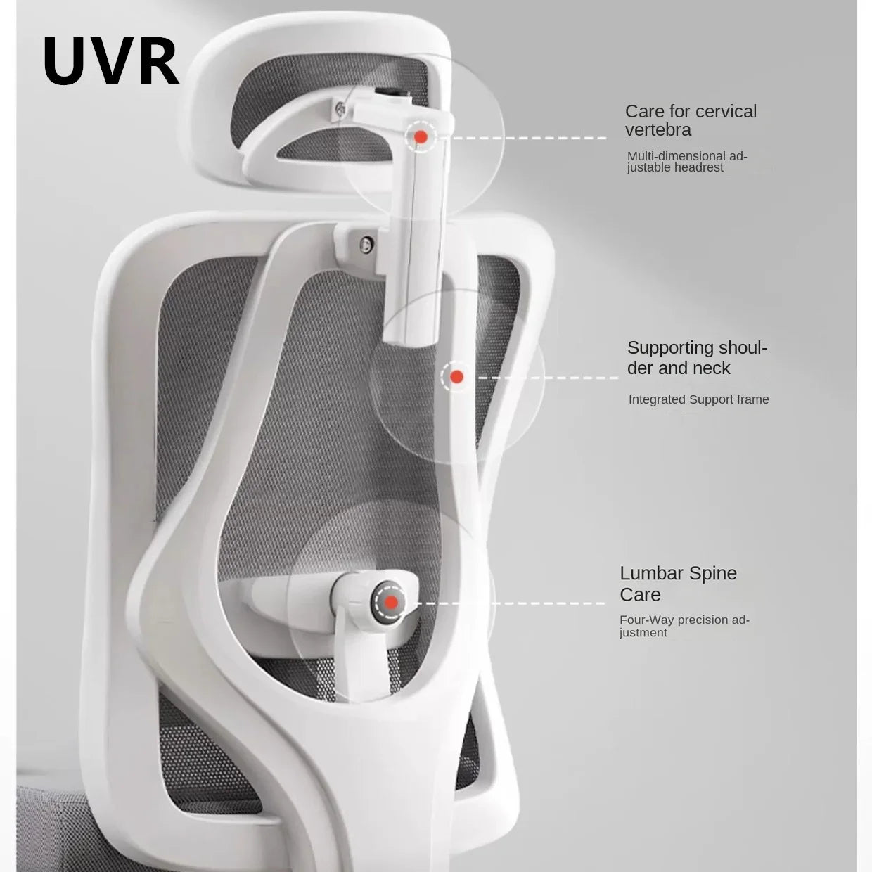UVR Gaming Computer Chair Sitting Comfort Reclining Boss Chair Breathable Mesh Staff Chair Ergonomic Design Office Chair