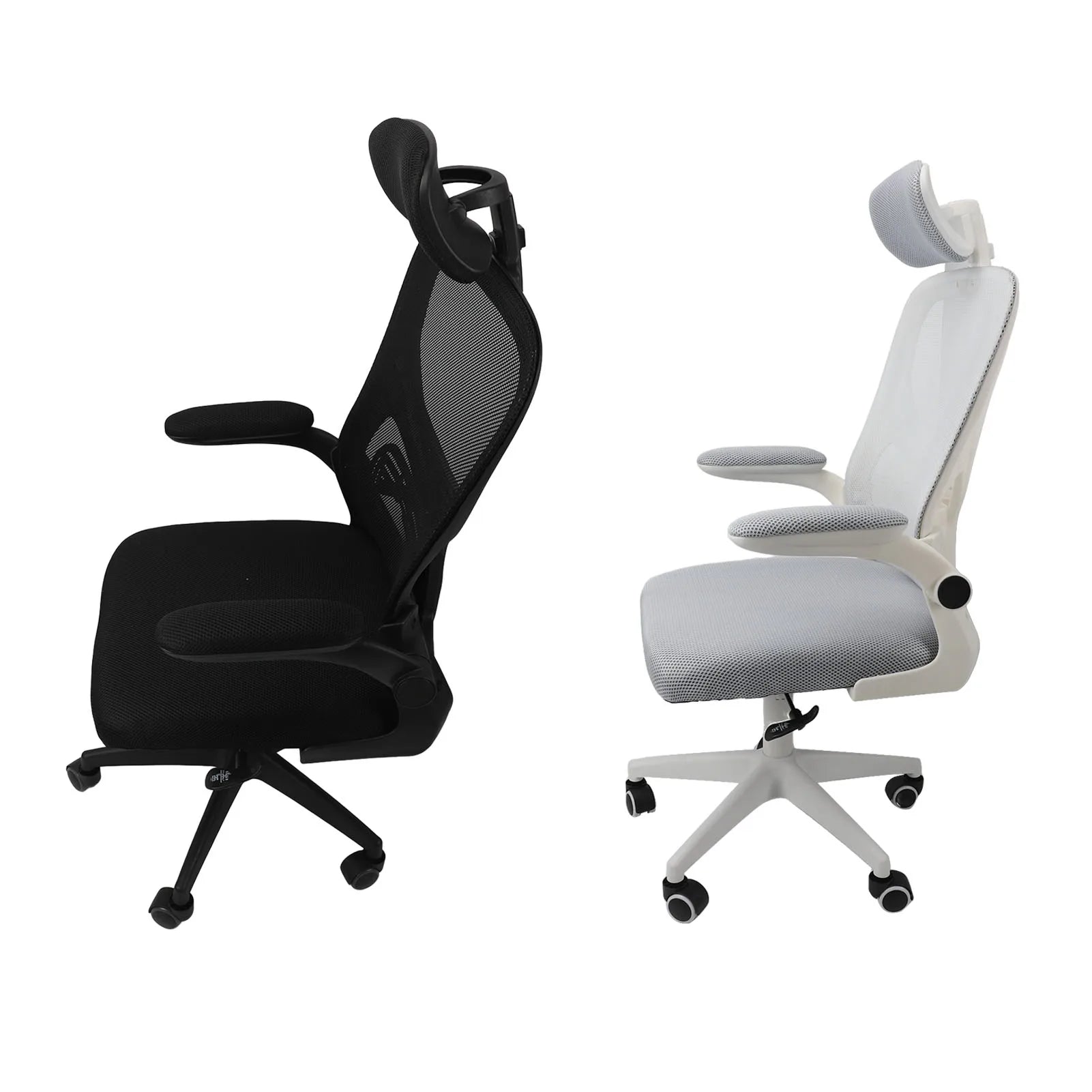 Computer Desk Chair 330.7lb Load Capacity 90 Degree Rotating Armrests Breathable  Chair with 5 Wheels for Home