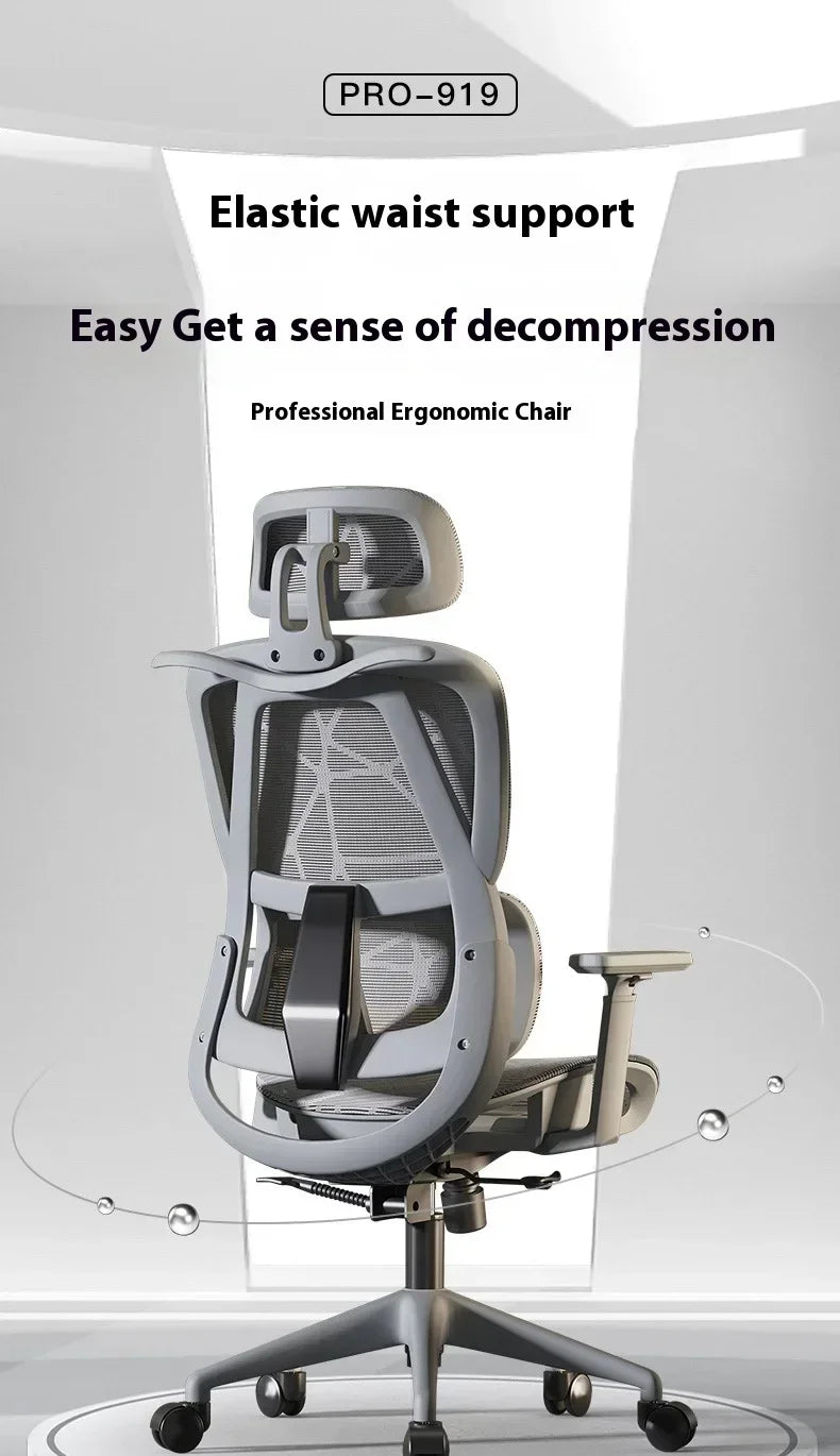 Ergonomic Office Chair Gaming Computer 3D Armchair Armrests Headrest Chair Lift High Back Sillas Gaming Foot Pedals Furniture