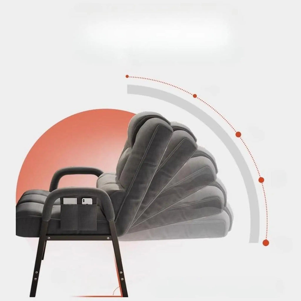 Ergonomic Reclining Chair Padded Cushion Seat High Back Metal Frame Dormitory Thickened Neck Support For Gaming Reading Chair