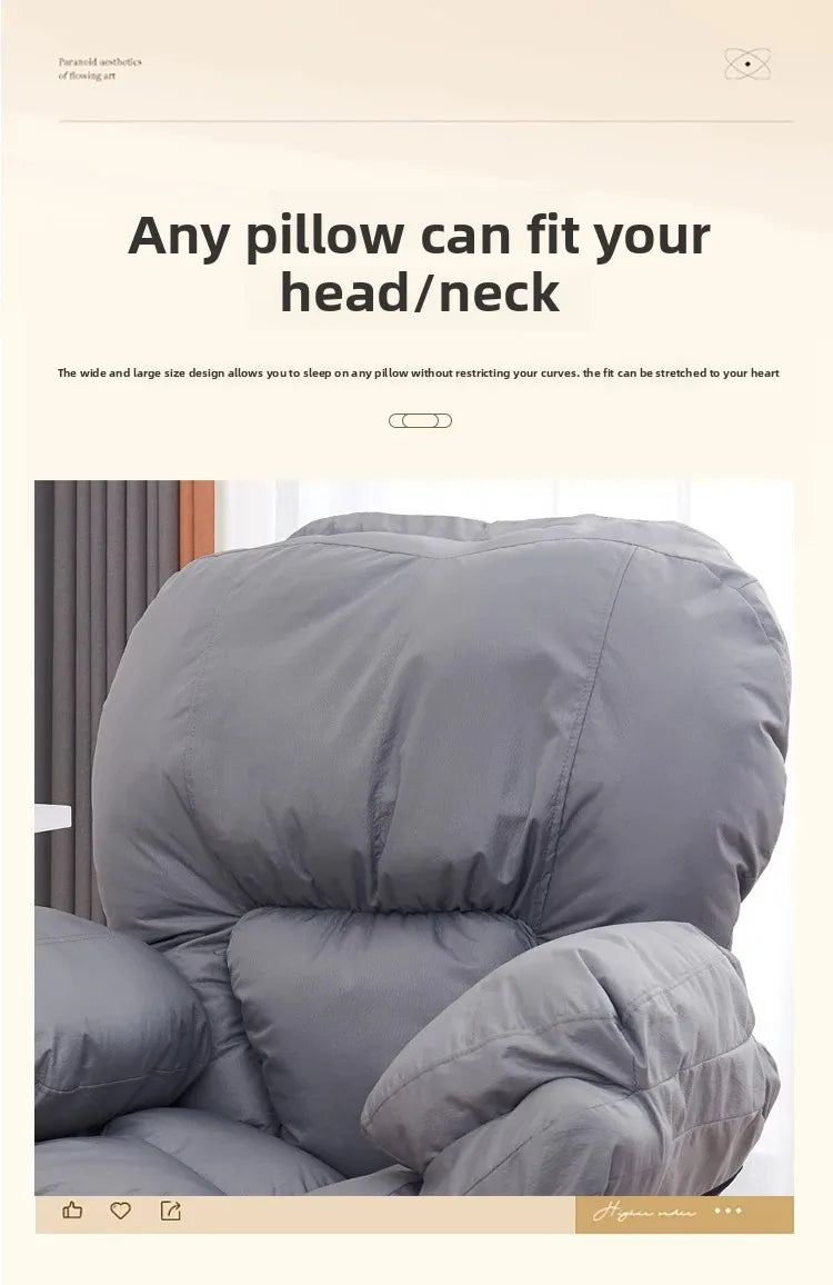 Computer Chair for Long Sitting, Adjustable Backrest Office Chair, Gaming and Study Desk Chair, Ergonomic Support for Women