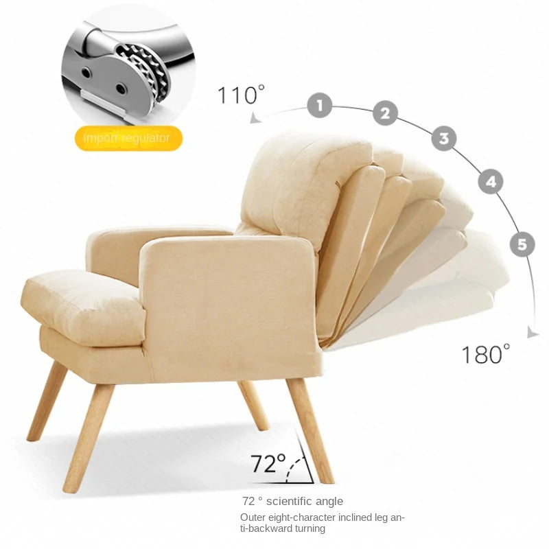 Living Room Lounge Chair Computer Chair Home Study Office Chair Bedroom Armchair Folding Single Person Sofa Chair Vanity