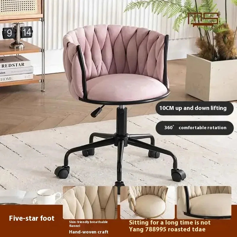 Home Girls Bedroom Makeup Chair, Comfortable for Long Periods of Time Grace Living Room Backrest Lift Swivel Chair JQM Furniture