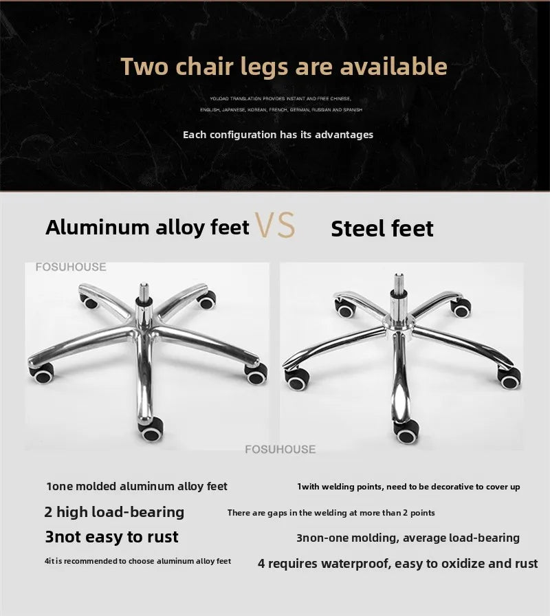 Comfortable Leather Back Boss Chair for Office Furniture Nordic Leisure Swivel Office Chairs Simple Student Computer Gamer Chair