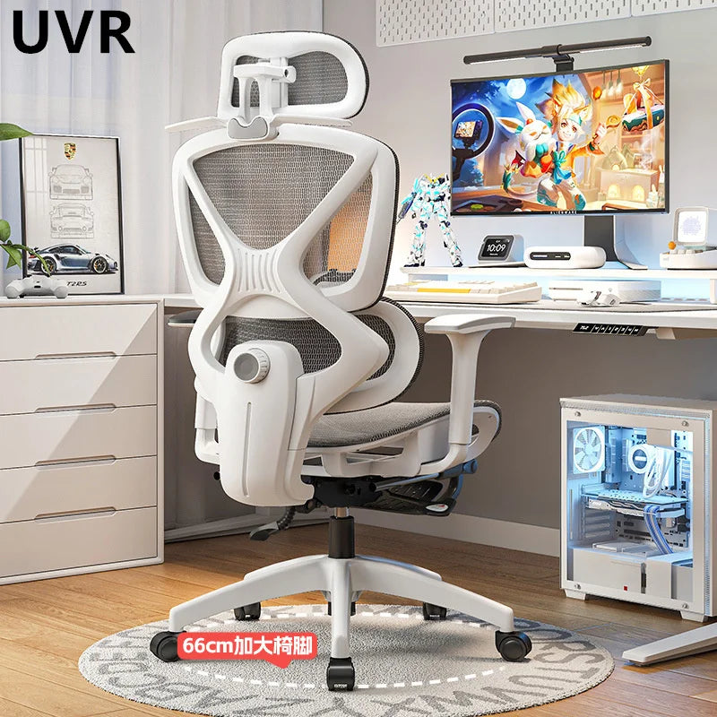 UVR Reclinable Boss Chair Sedentary Comfort Mesh Staff Sedentary Comfort Ergonomic Design Backrest Stool Game Office Chair
