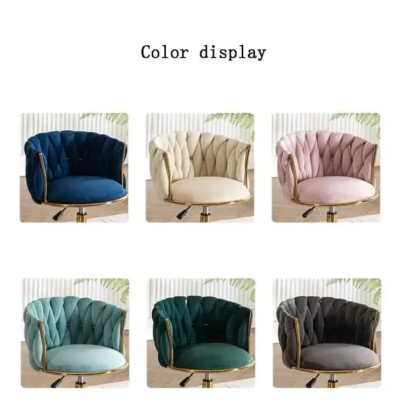 Home Girls Bedroom Makeup Chair, Comfortable for Long Periods of Time Grace Living Room Backrest Lift Swivel Chair JQM Furniture