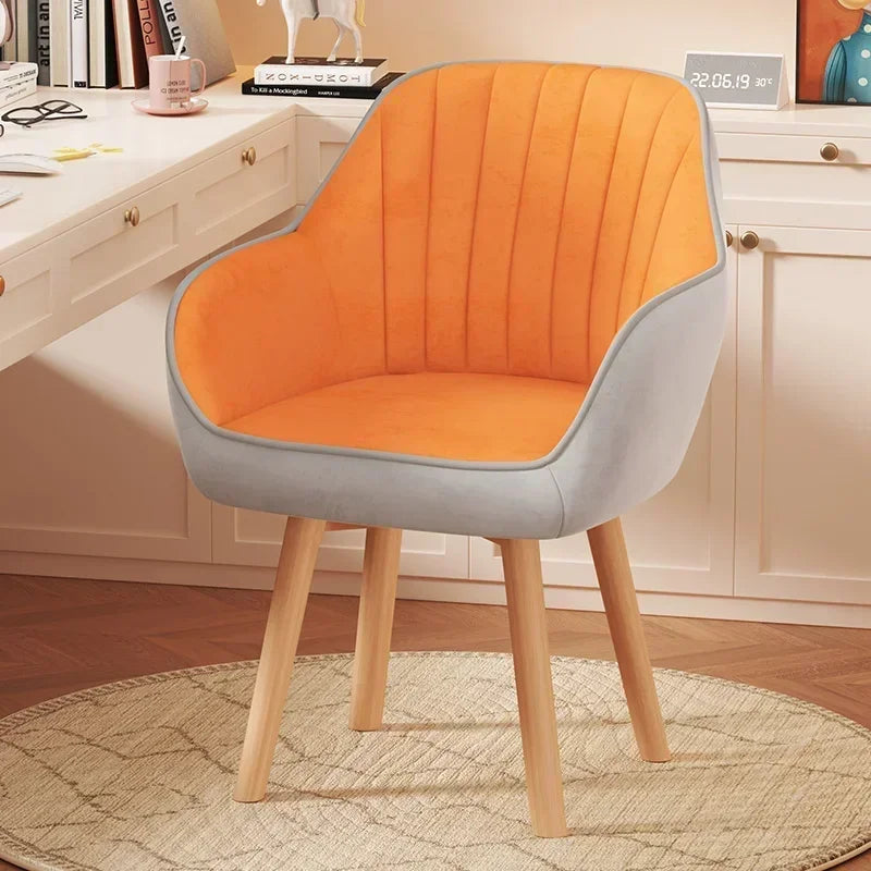 Prolonged Sitting Chair Comfortable Computer Seat Leather Backrest Chair Makeup Stool for Dormitory Study Versatile Seating