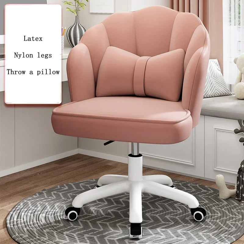 Floor Chair Home Computer Chair Back Bedroom Swivel Chair Comfortable Sedentary Girls Makeup Chair Dormitory Student Seat