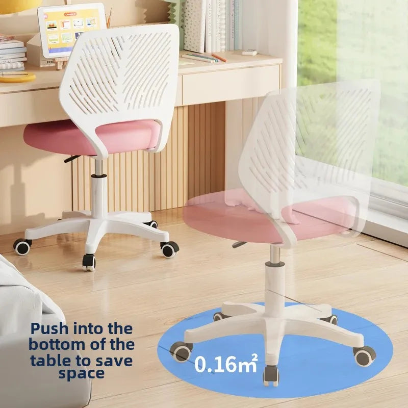 Mesh Task Chair 2024 Edition Pink Office Chair with Plush Padded Seat Swivel Adjustable Desk Chair Ergonomic Office Chair