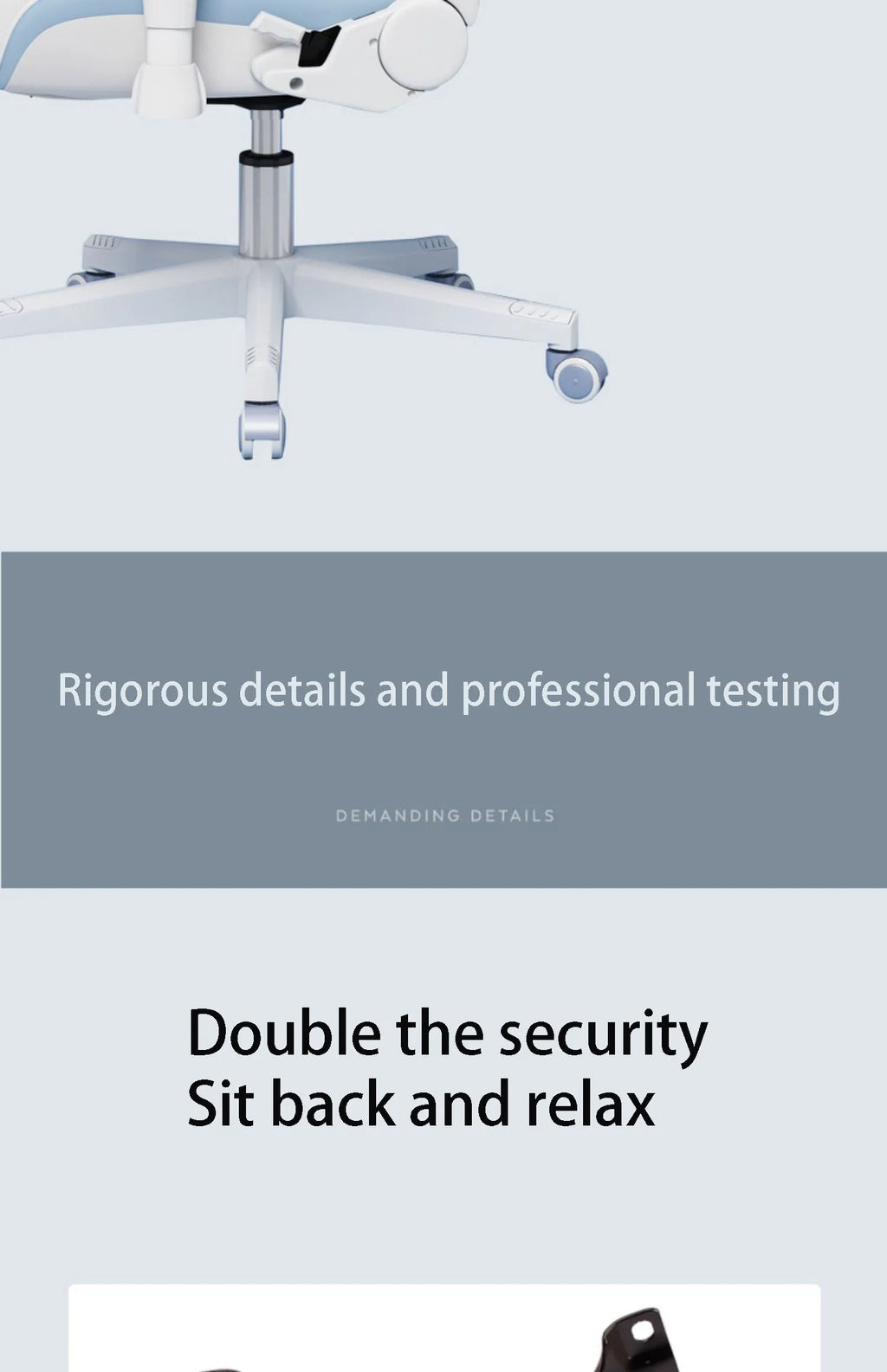 New Upgraded Office Chair Student Dormitory Clear Blue Gaming Chair Bedroom Lift Rotating Armrest Diamond Texture Cushion