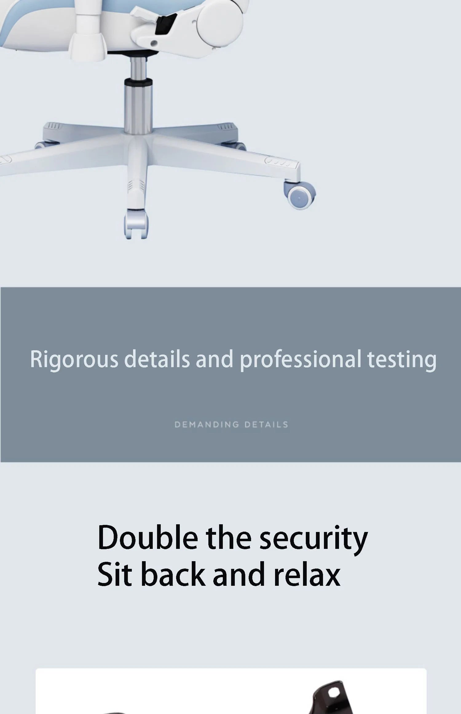 New Upgraded Office Chair Student Dormitory Clear Blue Gaming Chair Bedroom Lift Rotating Armrest Diamond Texture Cushion