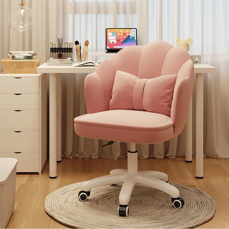 Floor Chair Home Computer Chair Back Bedroom Swivel Chair Comfortable Sedentary Girls Makeup Chair Dormitory Student Seat