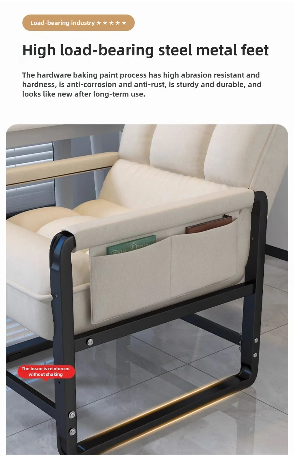 Reclining chair office lunch break folding chair computer chair can sit and lie down dual-purpose lazy sofa chair with backrest