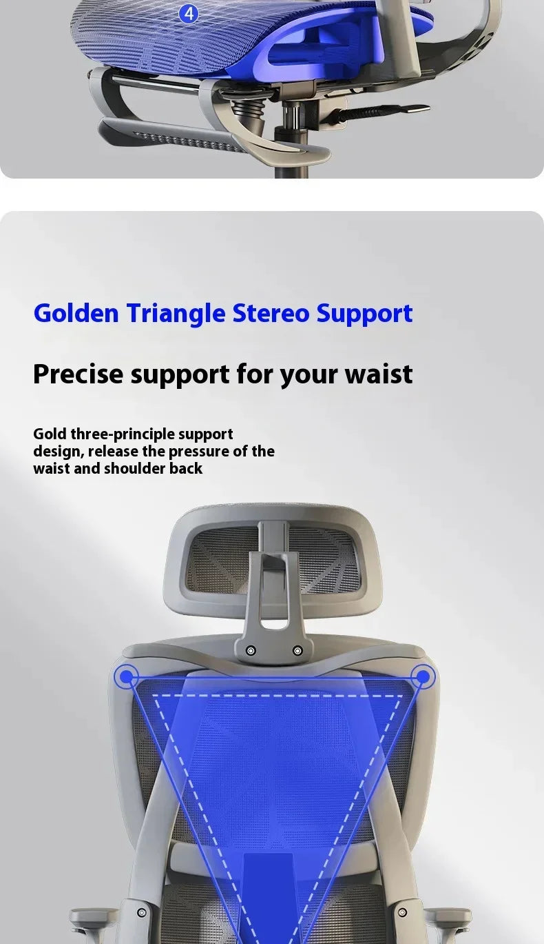 Ergonomic Office Chair Gaming Computer 3D Armchair Armrests Headrest Chair Lift High Back Sillas Gaming Foot Pedals Furniture